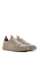 Men's Mink Lace-up Leather Sneaker | Derimod