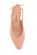 Women's Leather Bow Detailed Ballerinas | Derimod