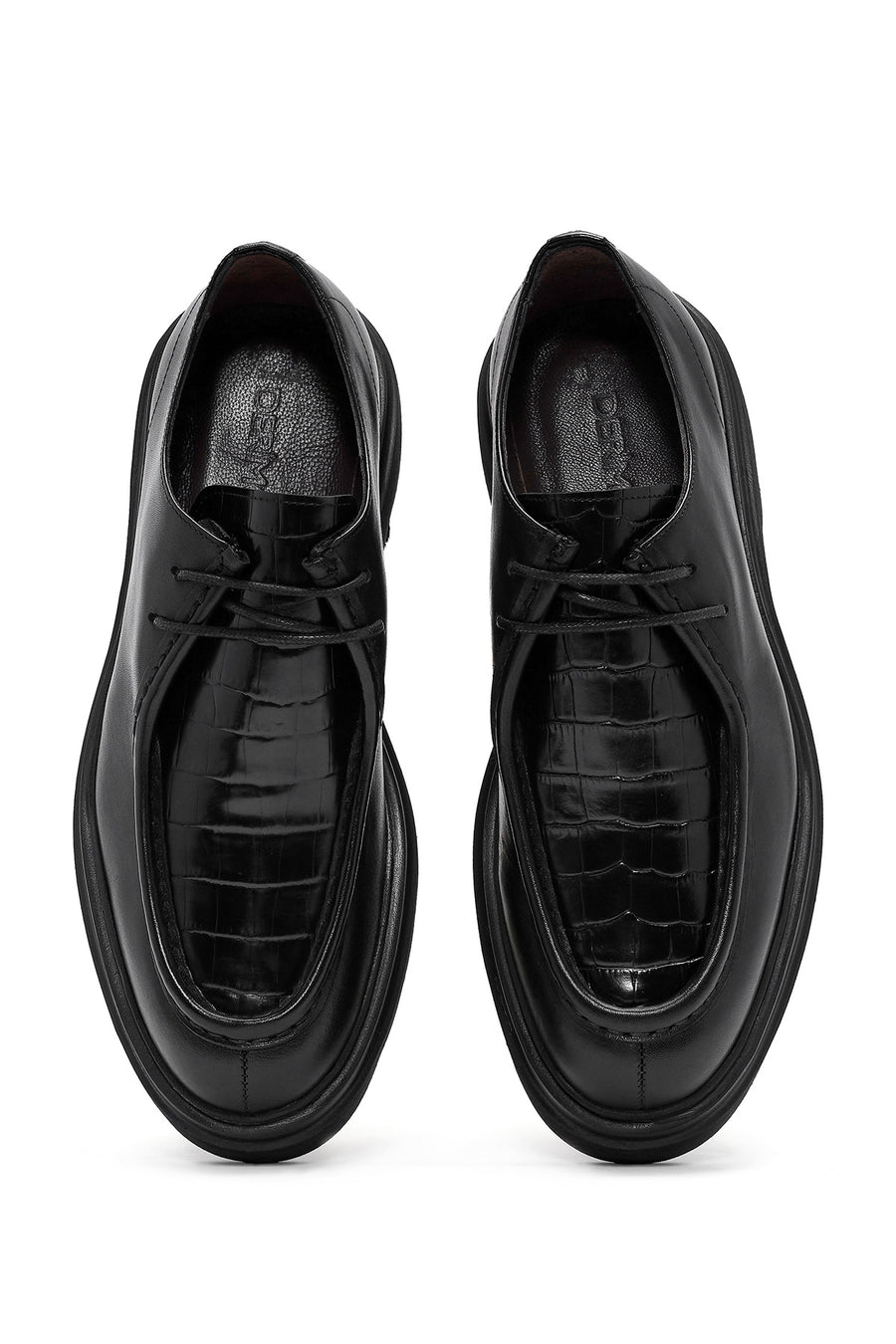 Men's Black Lace-up Leather Casual Shoes