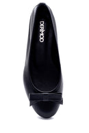 Women's Leather Bow Detailed Ballerinas | Derimod