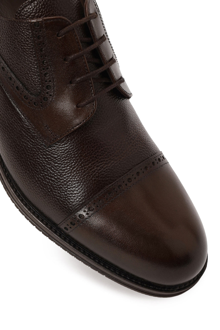 Male Brown Lace-up Leather Casual Shoes