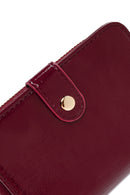 Women's Burgundy Patent Leather Wallet | Derimod