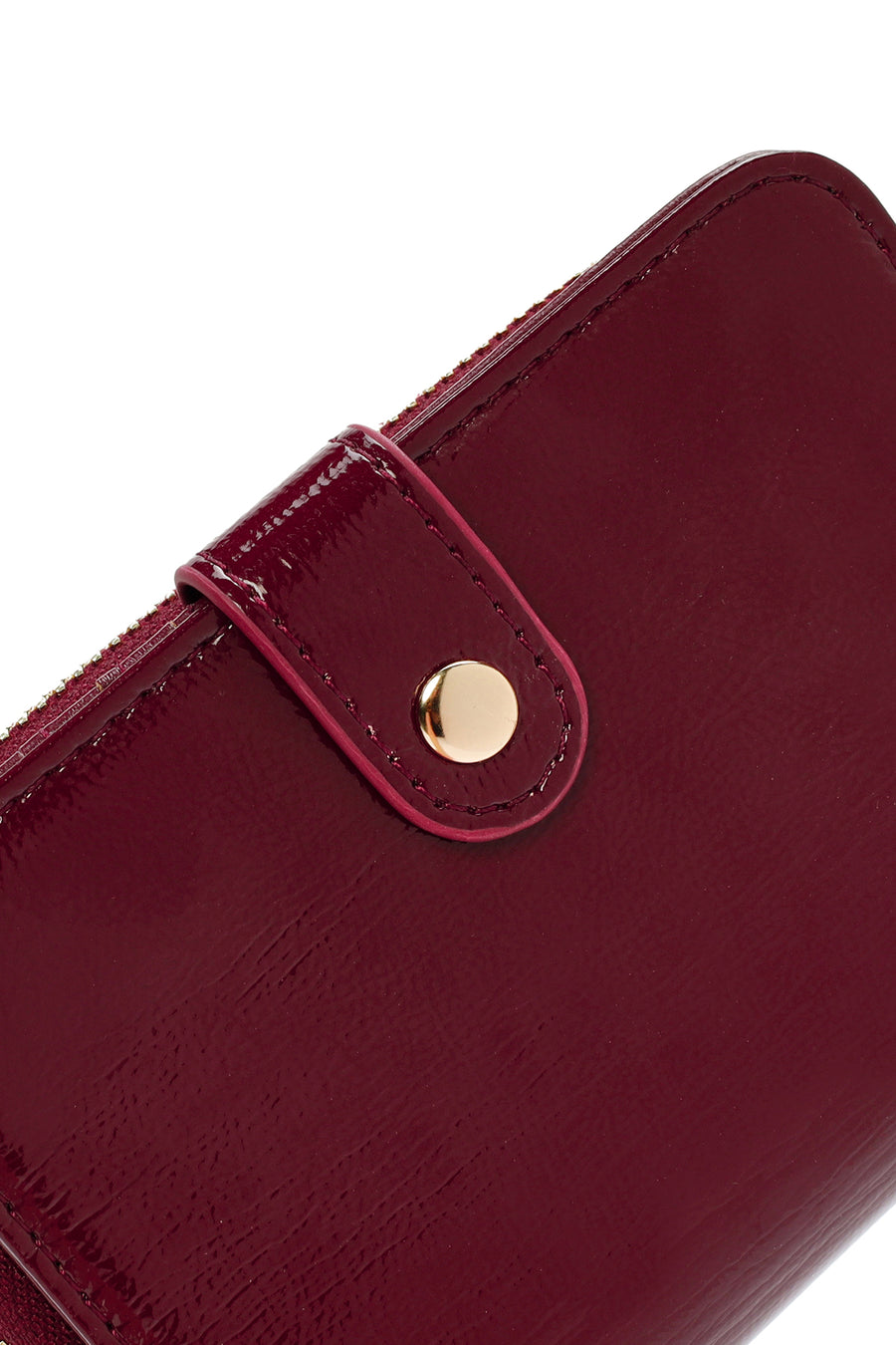 Women's Burgundy Patent Leather Wallet