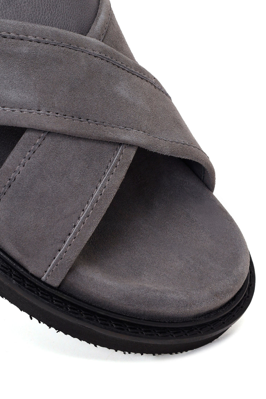 Male Grey Suede Slipper