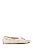 Women's Beige Leather Loafer | Derimod
