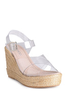 Women's Transparent Wedge Heeled Sandals | Derimod
