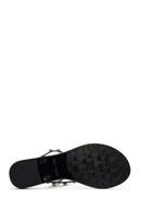 Women's Black Jelly Stone-Embellished Slippers | Derimod