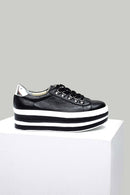 High-Sole Women's Leather Sneaker | Derimod