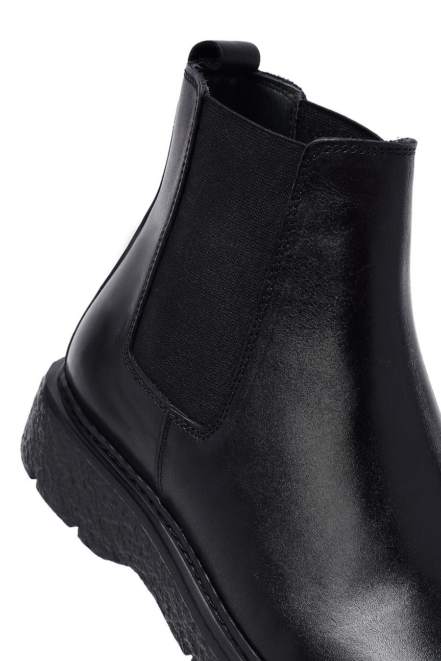 Male Black Leather Chelsea Boots