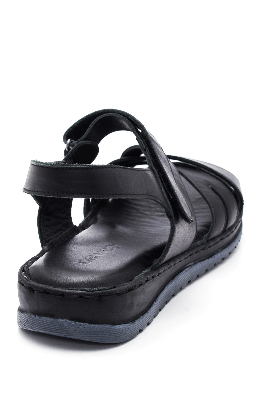 Kadın Siyah Deri Comfort Sandalet