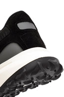 Derimod Zero Men's Black Lace-Up Thick Soled Fabric Sneaker | Derimod