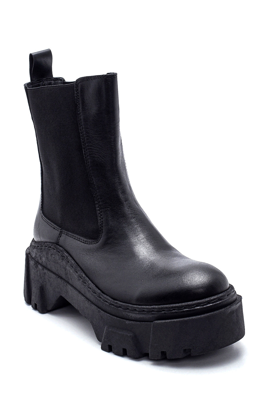 Women's Leather High Sole Chelsea Boots