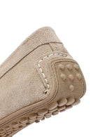 Men's Beige Suede Leather Loafer | Derimod