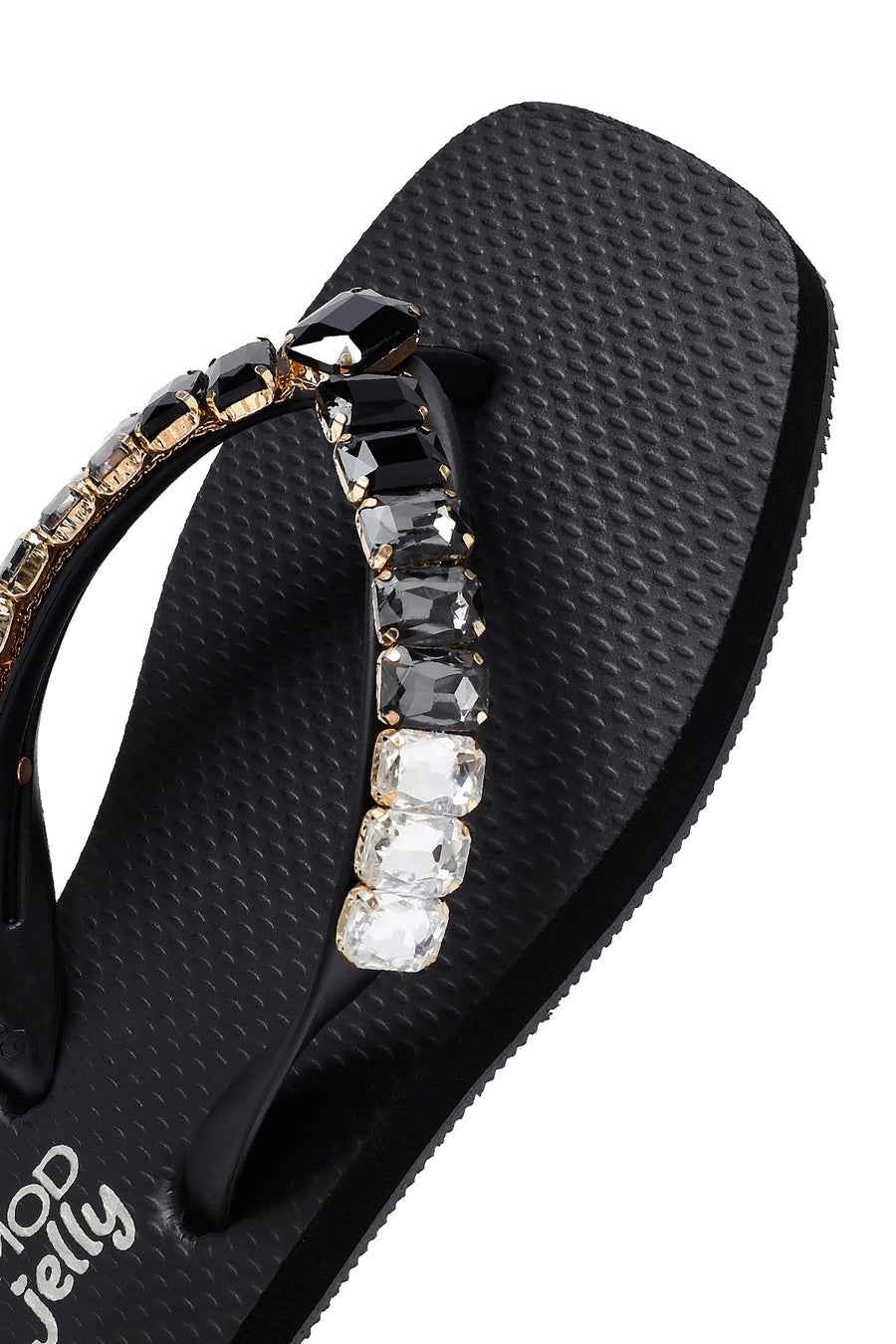 Women's Black Stone Jelly Slippers