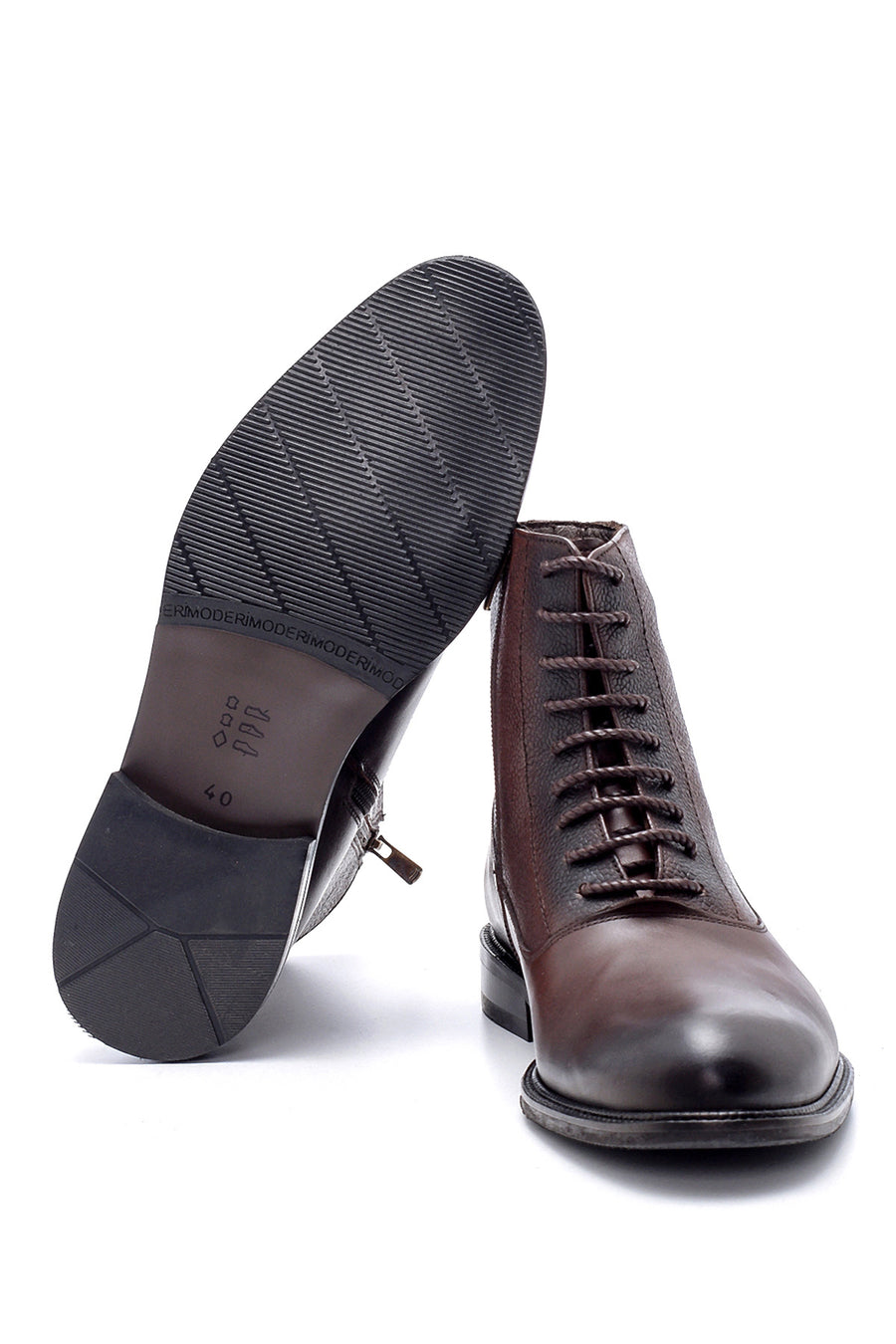 Men's Leather Lacing Detailed Classic Boots