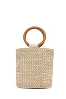 Women's Cream Long Strap Straw Handle Bag | Derimod