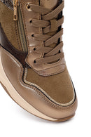 Woman Mink Lace-Up Wedge Sneaker | Derimod