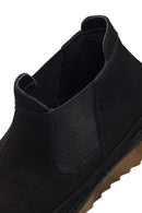 Male Black Nubuck Leather Chelsea Boots | Derimod