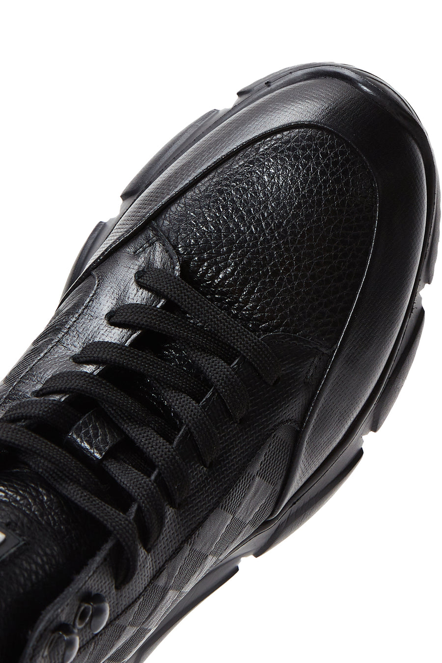 Men's Black Leather Ankle Sneaker Boots