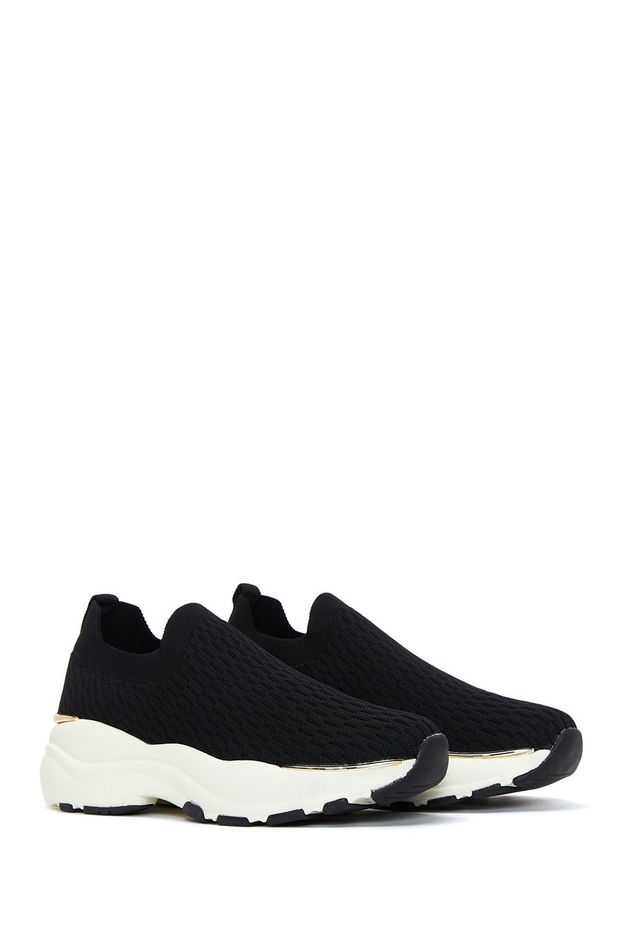 Women's Black Thick Soled Sneaker
