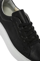 Kadın Siyah Bağcıklı Deri Sneaker | Derimod