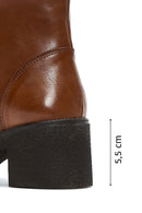 Women's Leather Heeled Casual Boots | Derimod