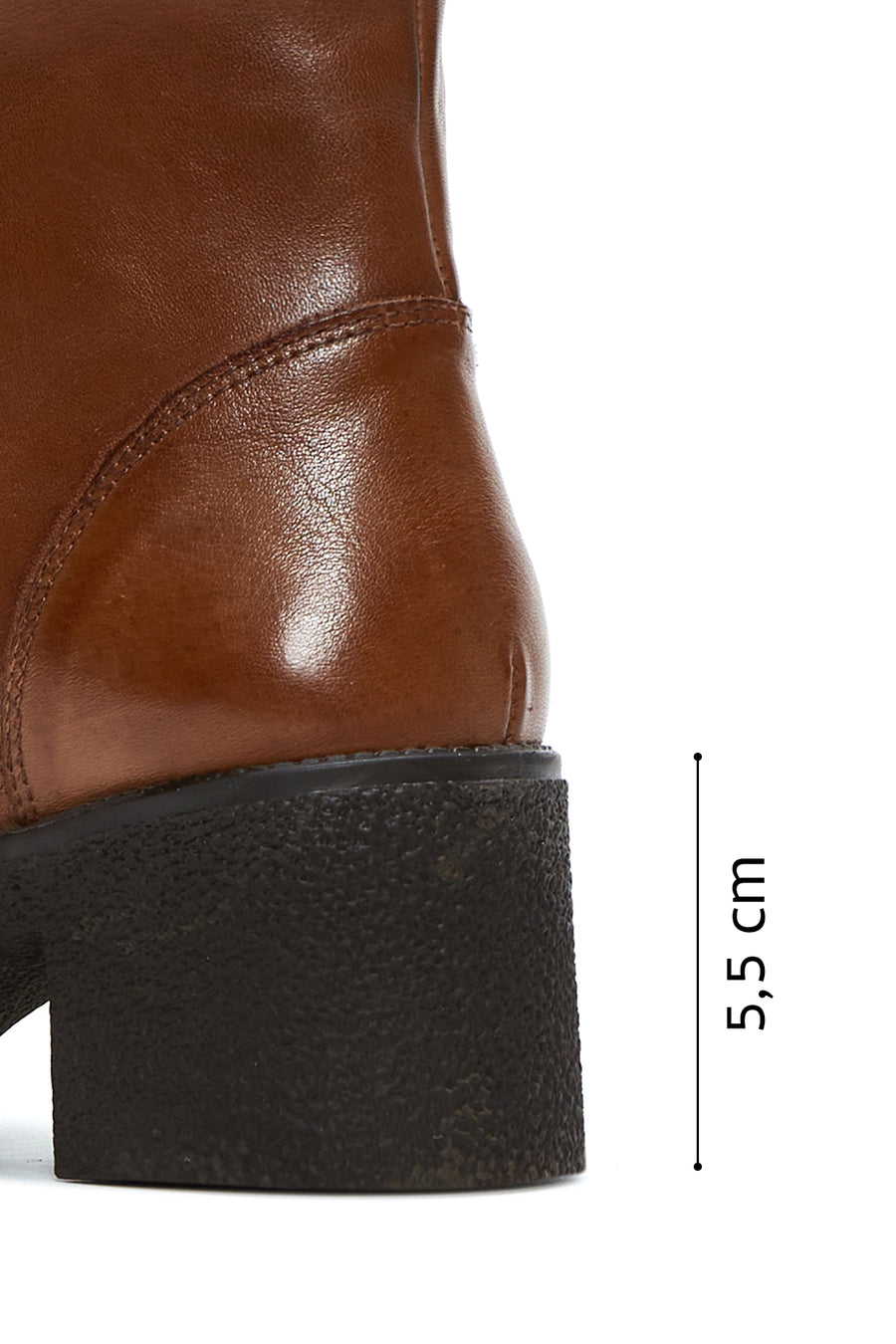 Women's Tan Leather Heeled Boots
