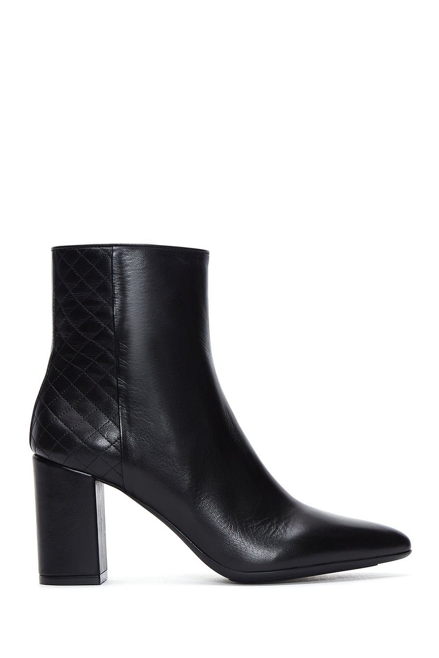 Women's Black Leather Gritti For Derimod Heeled Boots 22WFD110514 | Derimod
