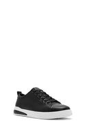 Men's Black Lace-up Leather Sneaker | Derimod