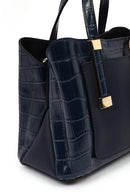 Women's Navy Blue Long Strap Mini Classic Handbag | Derimod