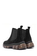 Men's Black Suede Leather Chelsea Boots | Derimod