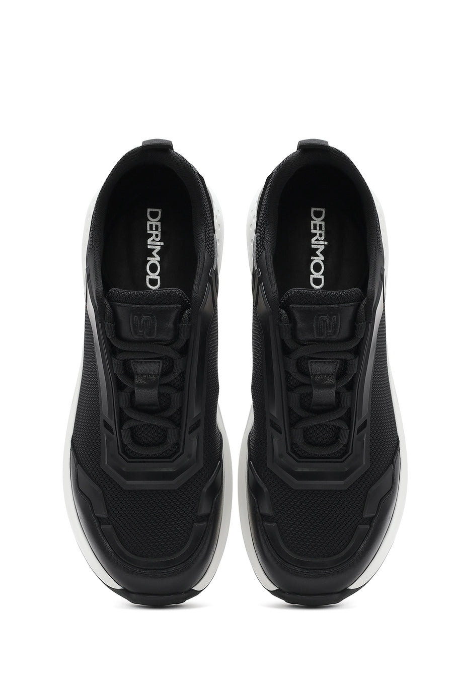 Erkek Siyah Bağcıklı Kalın Tabanlı Sneaker