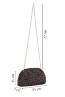 Women's Multi-Colored Long Chain Strap Stone Evening Clutch Bag | Derimod