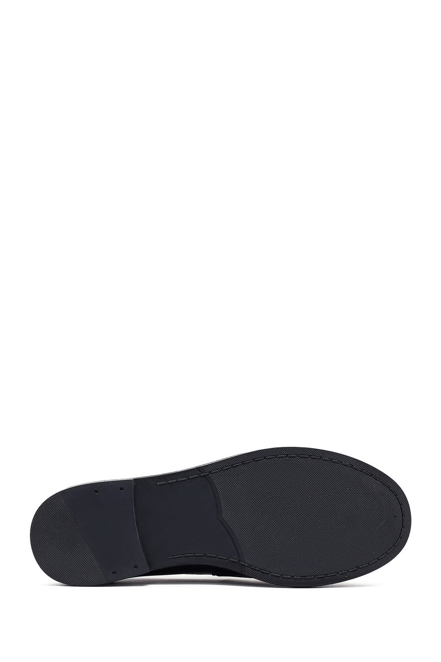 Woman Black Leather Masculine Loafer