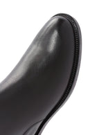 Women's Black Zippered Buckle Detailed Leather Boots | Derimod