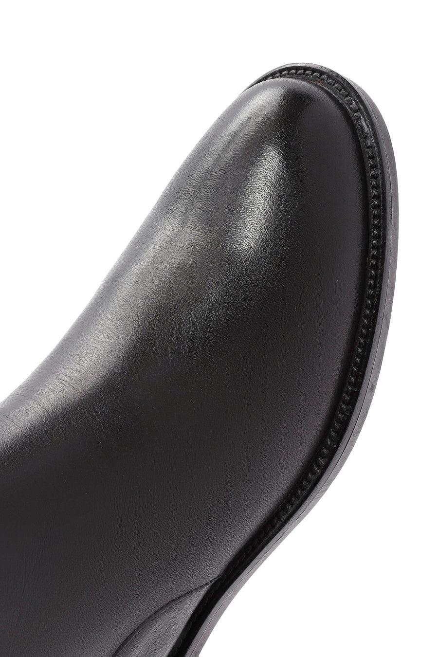 Women's Black Zippered Buckle Detailed Leather Boots
