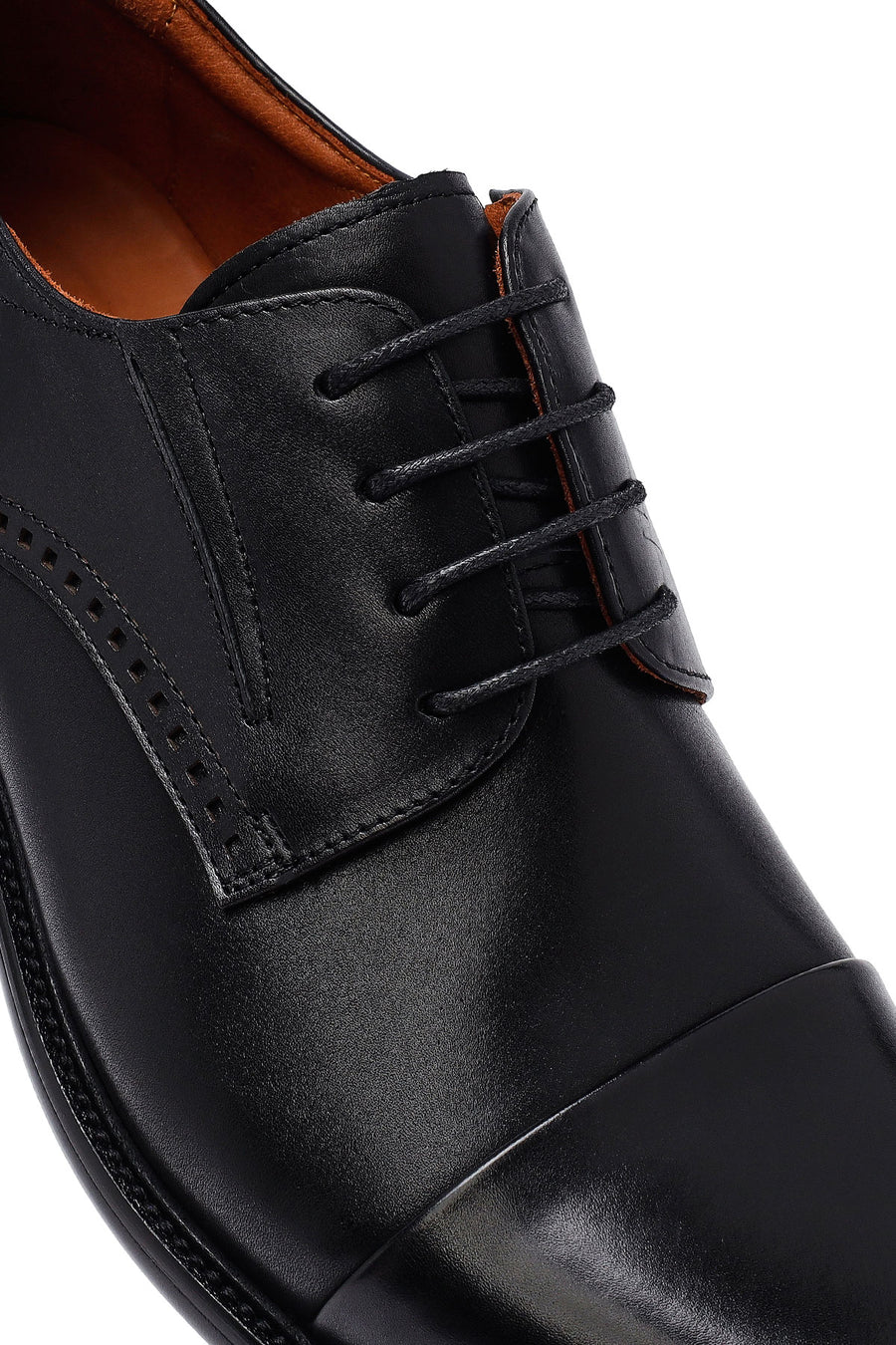 Men's Black Lace-Up Leather Classic Shoes