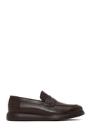 Erkek Kahverengi Deri Casual Loafer | Derimod
