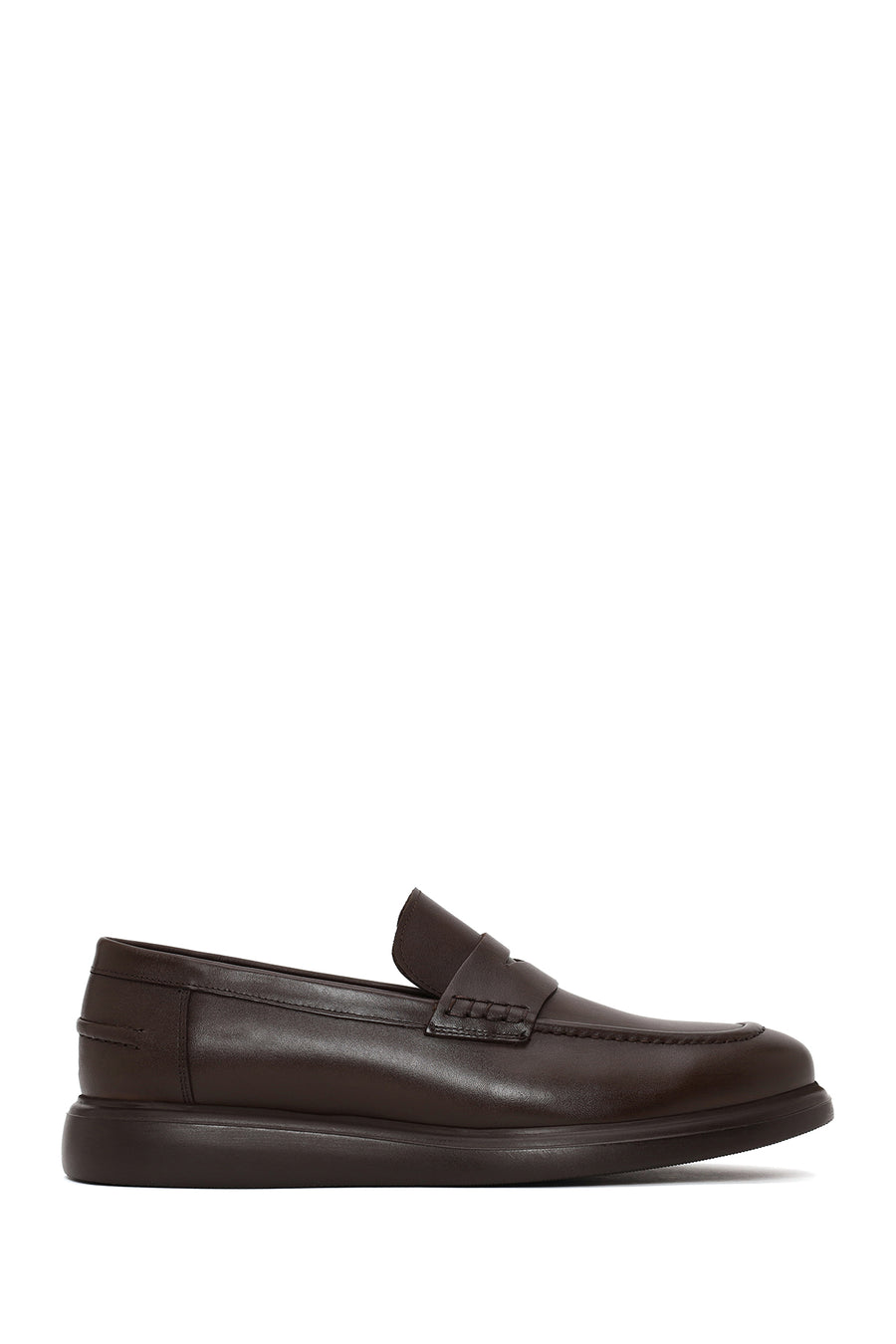 Erkek Kahverengi Deri Casual Loafer WM800002DV | Derimod