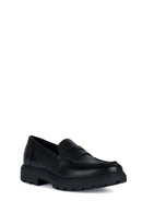 Geox Men's Black Spherica Ec7 Leather Classic Loafer | Derimod