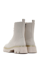 Women's Beige Casual Zippered Boots | Derimod