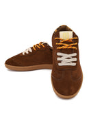 Derimod Studio Women's Brown Lace-up Suede Sneaker | Derimod