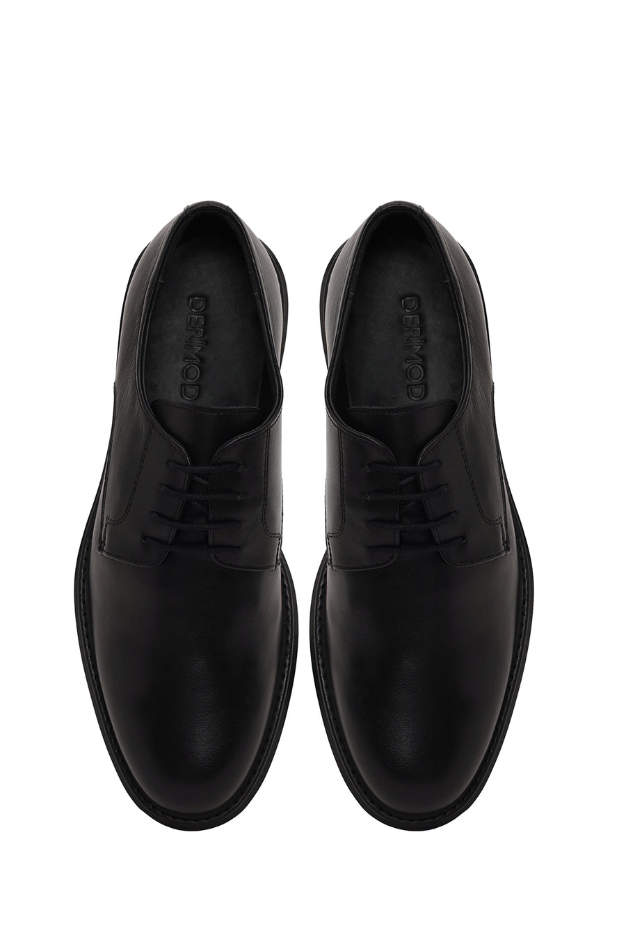 Male Black Lace-up Leather Casual Shoes