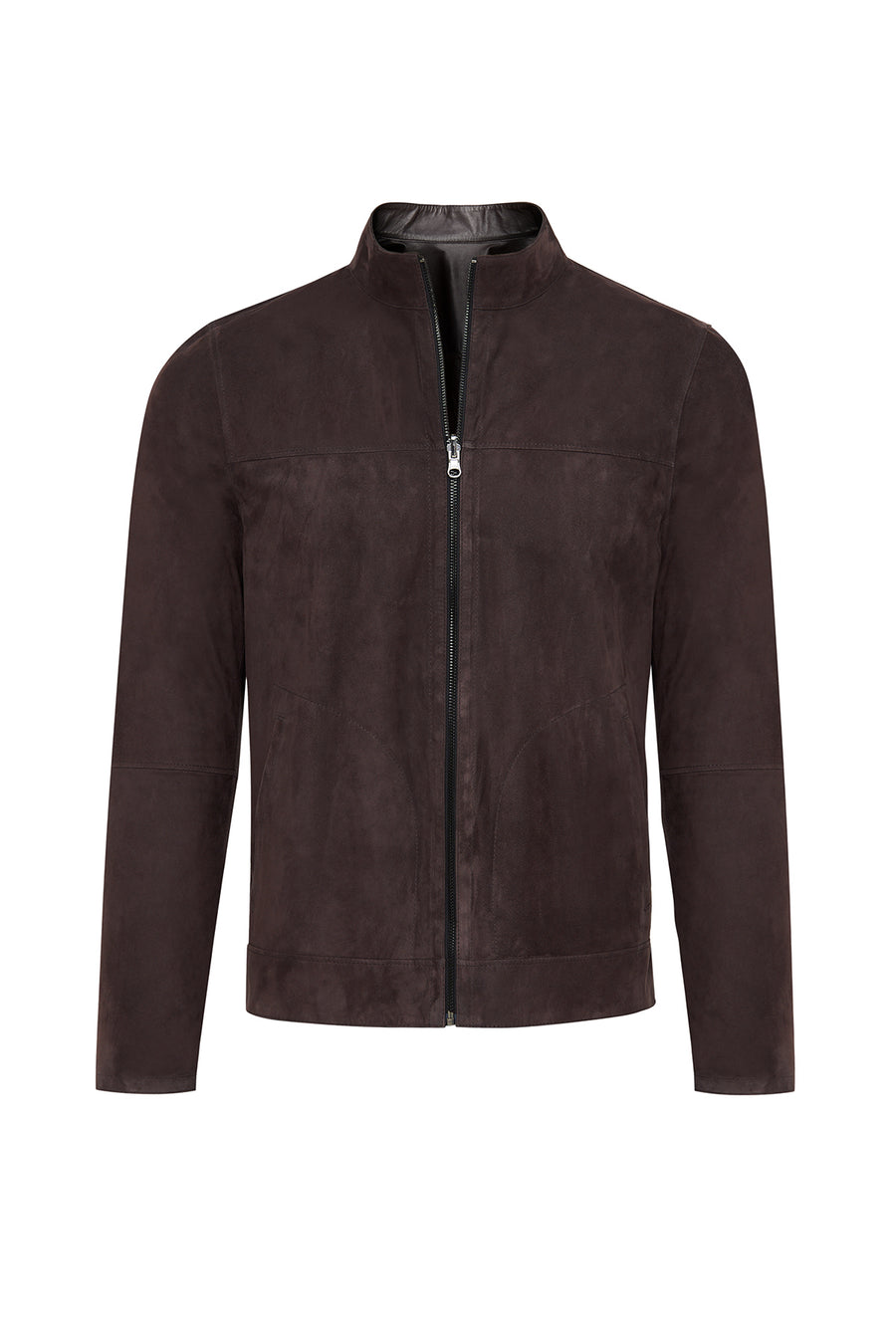 Clint Men's Brown Suede Double-Sided Leather Jacket