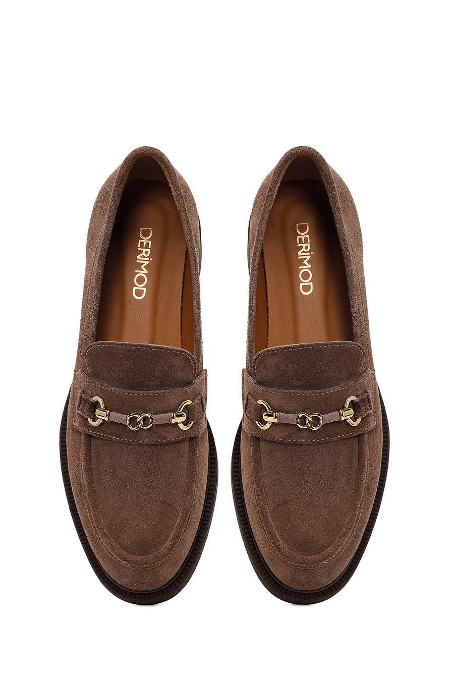 Woman Mink Buckled Suede Loafer