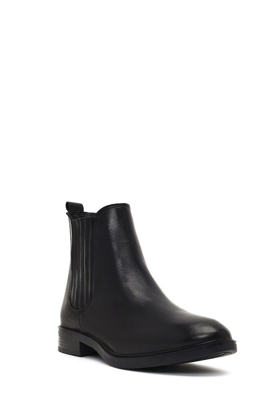 Women's Black Leather Chelsea Boot