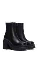 Women's Leather Platform Heeled Boots | Derimod