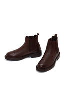 Men's Brown Leather Chelsea Boots | Derimod