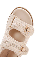 Women's Beige Straw Sandals | Derimod