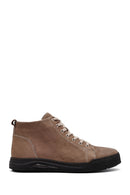 Men's Beige Zippered Nubuck Leather Sports Boots | Derimod